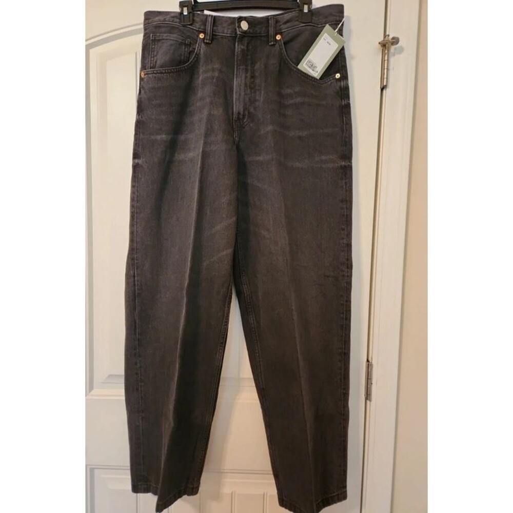 H & M W34/L32 Men's Baggy Fit Black Jeans